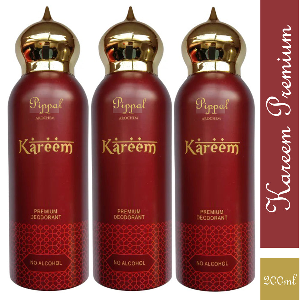 Kareem PREMIUM DEODORANT No Alcohol 200 Ml (Pack of 3)