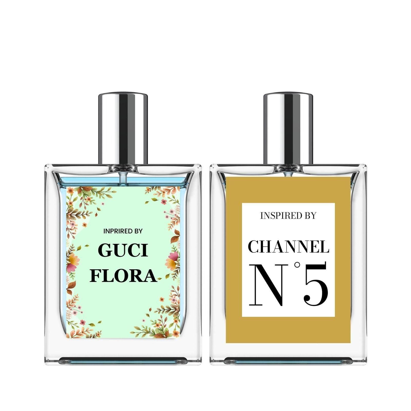 Gucci Flora & Channel N5 Eau De Perfume 50ml Pack of 2