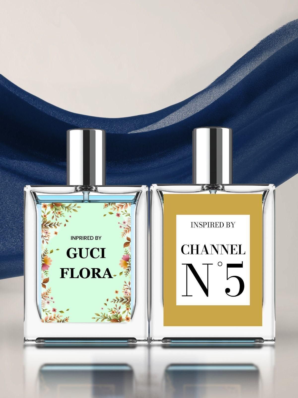 Gucci Flora & Channel N5 Eau De Perfume 50ml Pack of 2